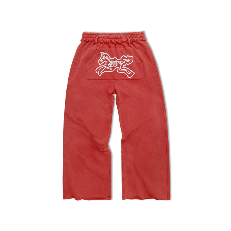 Commonselect 26Ss Horse Bone Print Washed Vintage American Street Style Sweatpants Pure Cotton Sports Long Pants Summer Commonselect 26Ss Horse Bone Print Washed Vintage American Street Style Sweatpants Pure Cotton Sports Long Pants Summer