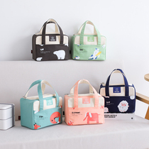 Day Style Cartoon Lunch Box Handbag Waterproof Lunch Bag Aluminum Foil Thickened Work Meal Package Lunch Lunch Box Bag Canvas