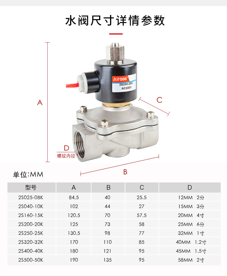 Газовый клапан 不锈钢304电磁阀 常开水阀气阀2s160-15 四分六分1寸 ac220vdc24v