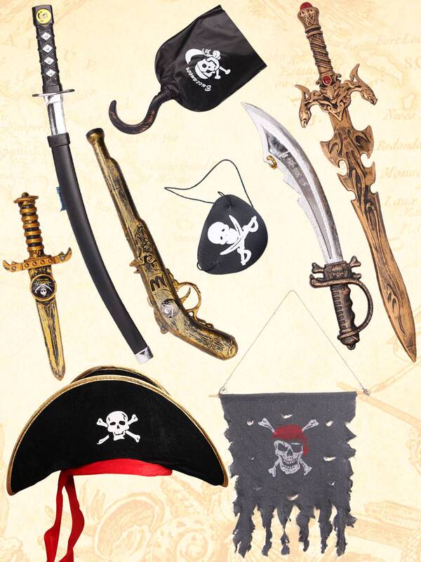 Halloween pirate weapons prop show set armor pirate flag pir