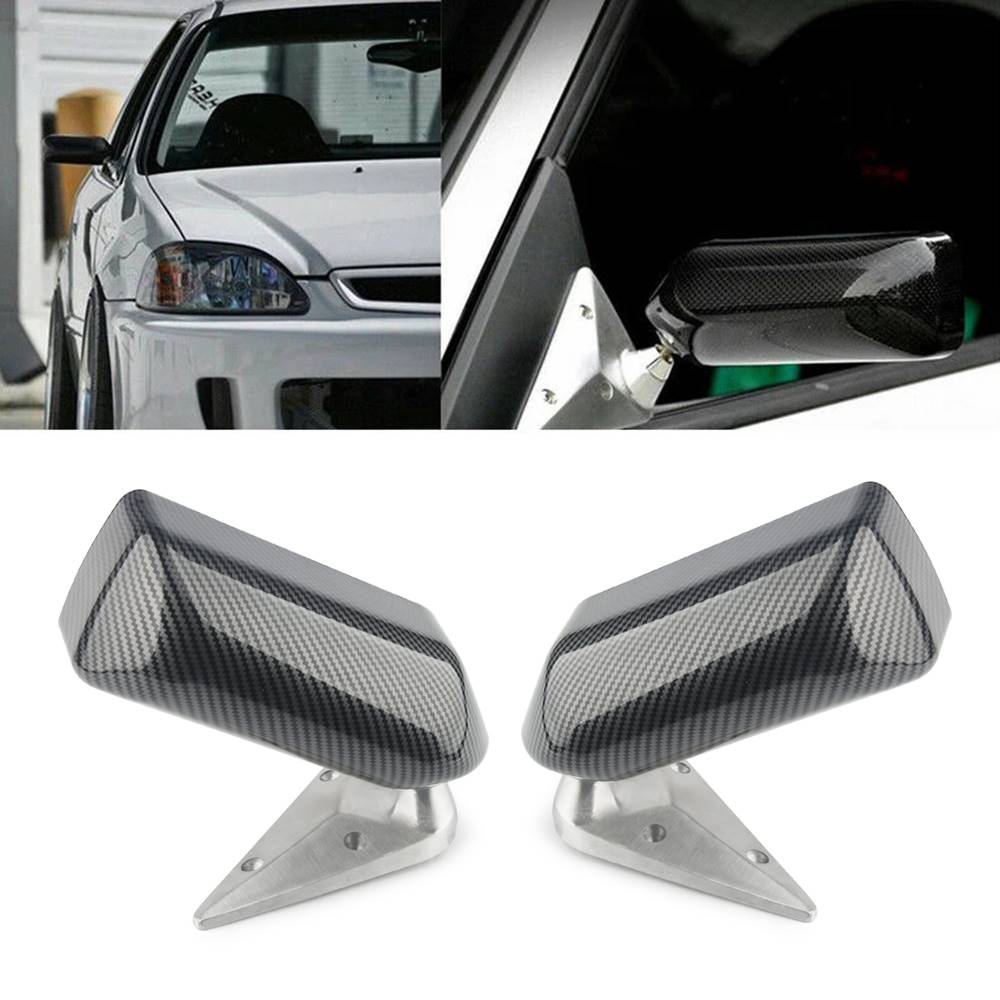 2psc New Universal Retro Car Rearview Side Mirror Craft Squ-