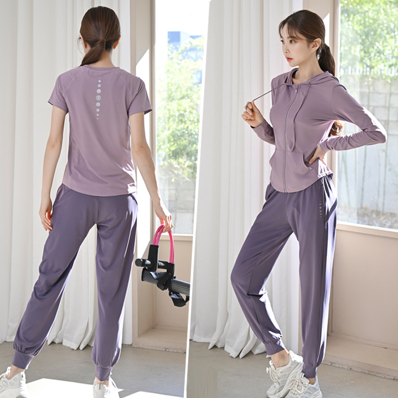 Sports Suit for Women, Summer, Spring and Autumn, Running Sportswear, Loose-Fitting Gym Quick-Drying Morning Run, Popular Fitness Yoga Wear