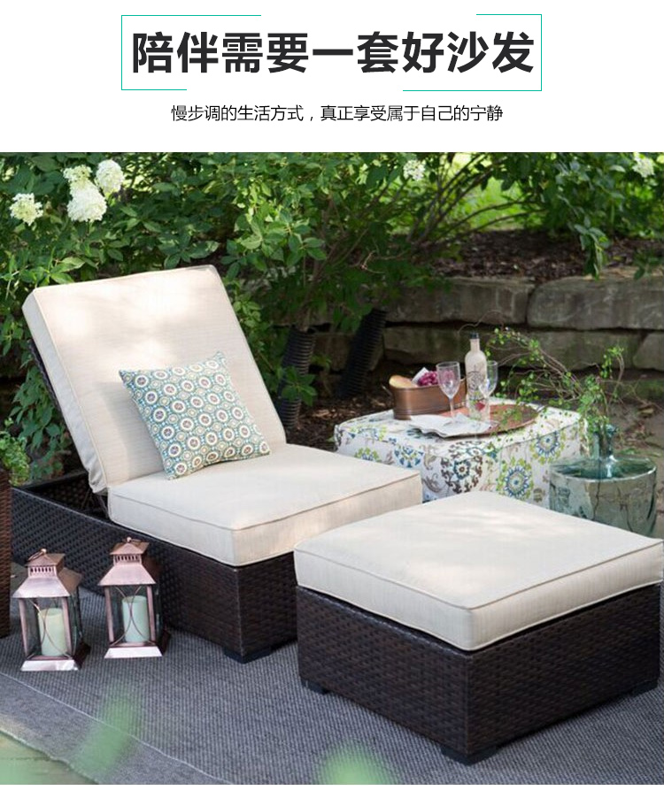 Giải trí ngoài trời wicker ghế sofa kết hợp sân vườn biệt thự phòng khách hiện đại góc mây sofa khách sạn câu lạc bộ đồ nội thất mây - Bàn ghế ngoài trời / sân bàn ghế sân vườn ngoài trời