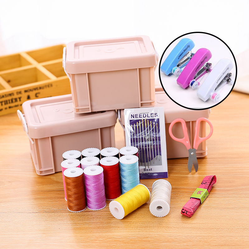 Sewing box 24-piece mini sewing machine portable mini set home sewing travel sewing bag set