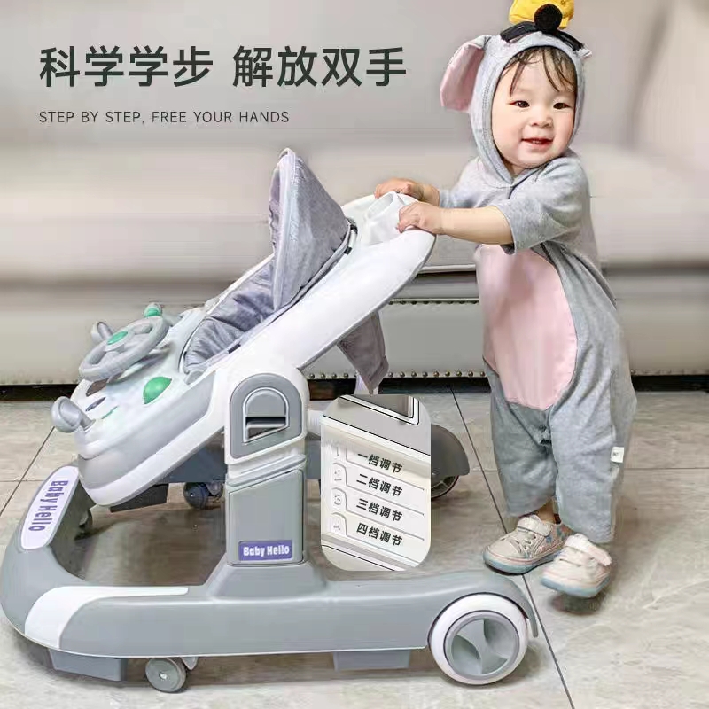 Baby walkway car anti-type leg multifunction anti-side turning baby learn bike walking car kid footsteps cart pushcart-Taobao