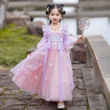 Этнический детский костюм, классическое ханьфу, летнее платье, юбка, летняя одежда, детская одежда, подходит для подростков