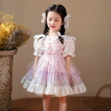 Дисней, летнее платье, оригинальный наряд маленькой принцессы, летняя юбка на девочку, стиль Лолита