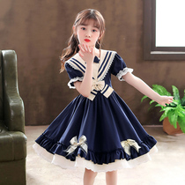 Girls dress summer thin section 2021 new foreign style big childrens summer Lolita childrens childrens clothing womens skirt summer