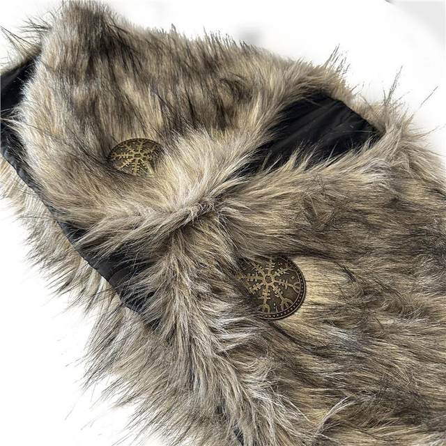 Viking Fur Shawl Medieval Warrior Accessories Scandinavian Cosplay Props Shoulder Pads Celtic Mongolian Style