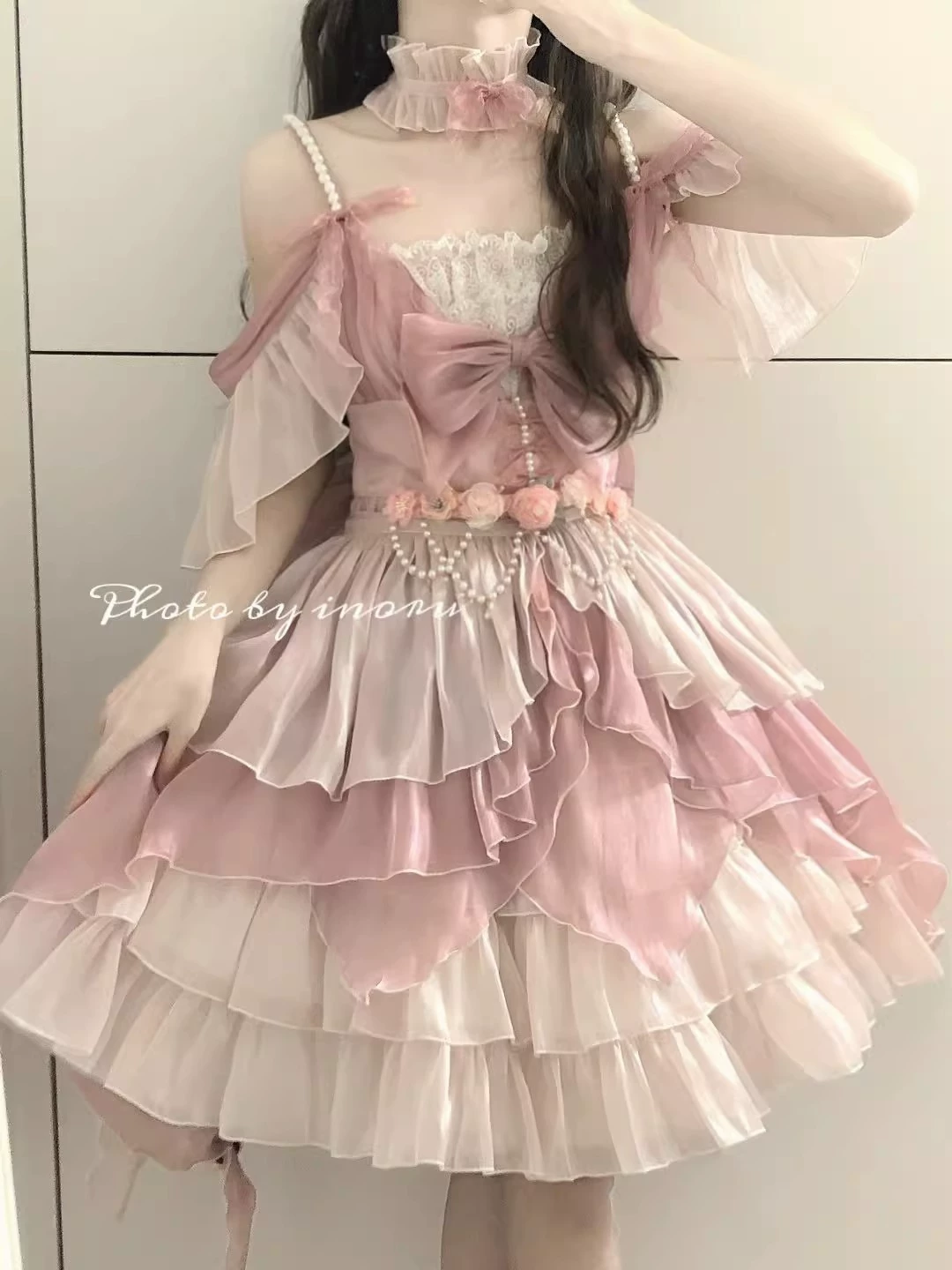 Фуксия платье, маленький принцесса костюм, Lolita стиль, Lolita Jsk