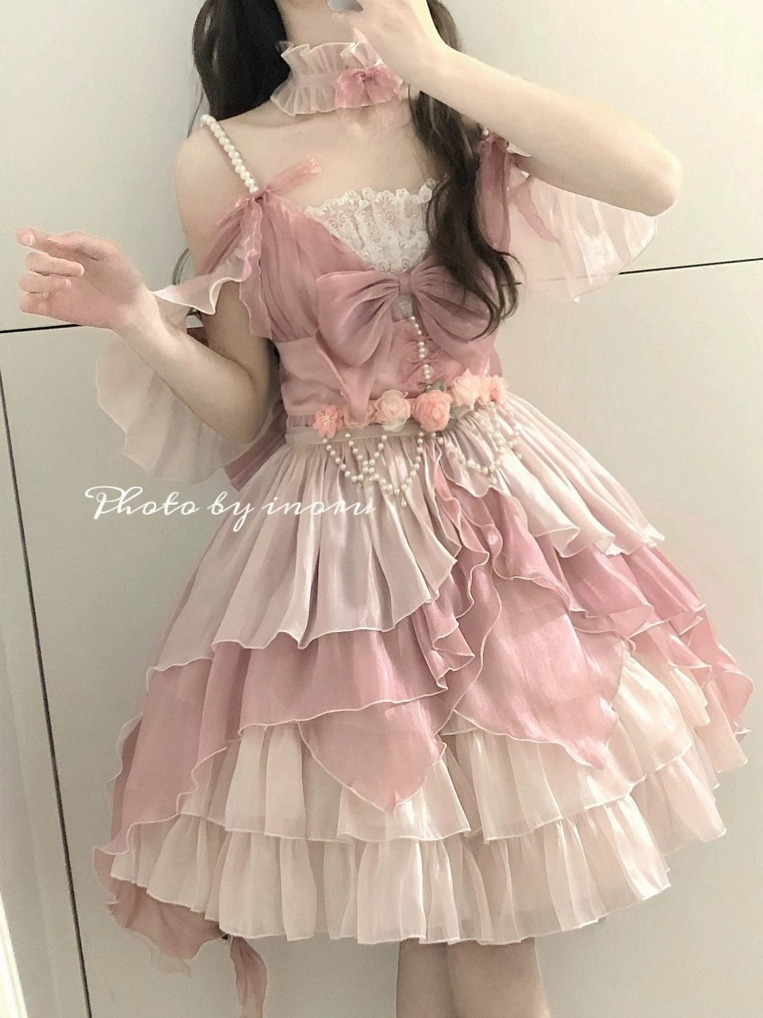 Фуксия платье, маленький принцесса костюм, Lolita стиль, Lolita Jsk
