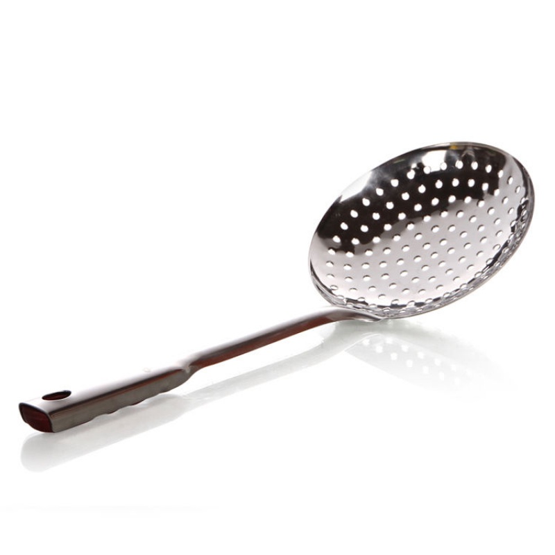 Stainless steel long handle colander Large frying filter Household extended spoon Oil filter spoon Noodle spoon Dumpling spoon