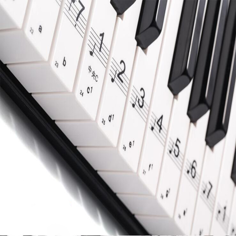 Transparent Piano Keyboard Sticker 88 88 61 54 54 Electronic Violin Key Sticker Anti-Collision Bar Five-Line Spectral Spectral Post