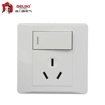 Delixi one three-hole 16A concealed CD210 Q86K2S16 air conditioning socket 86 type wall switch socket