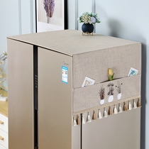 2021 refrigerator cover cloth dust cover single double open door split drum washing machine protection cover curtain Nordic wind
