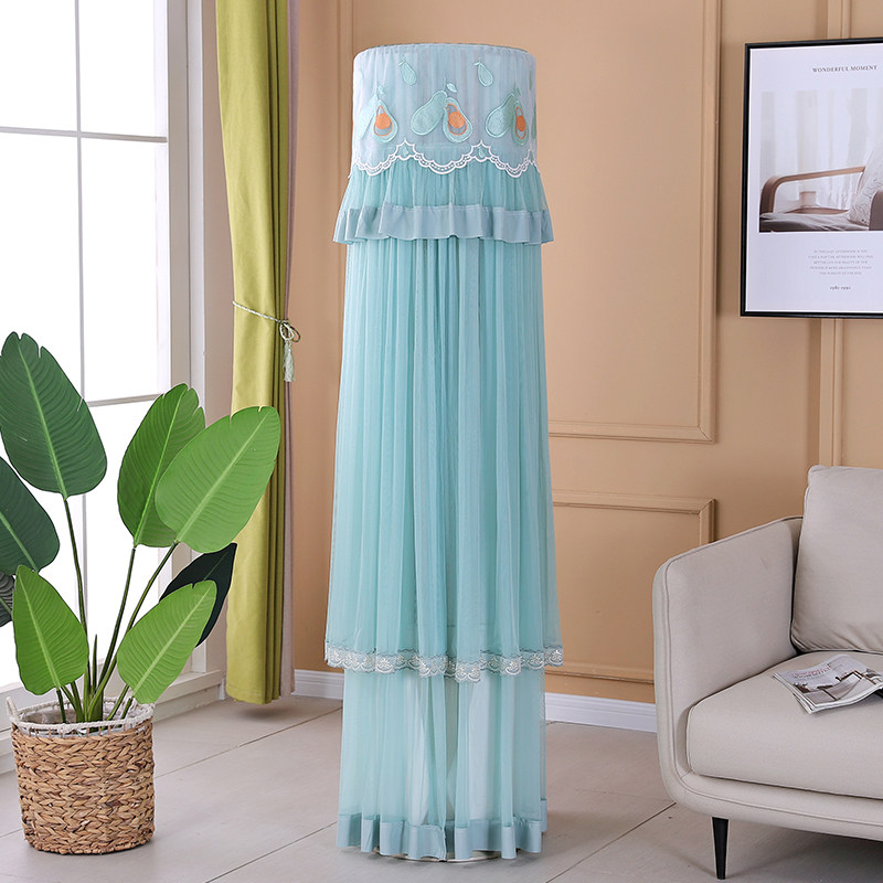 Lace Vertical Circular Cabinet Machine Air Conditioning Hood Embroidered Dust Shield Gli Ox Hail Beauty Cylindrical Vertical Lid