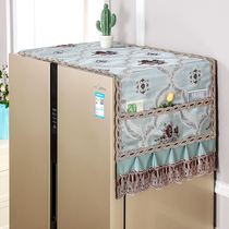 Eurostyle fridge towels cover cloth for double open door single door refrigerator protective hood anti-dust set field cloth art silk hanging hood