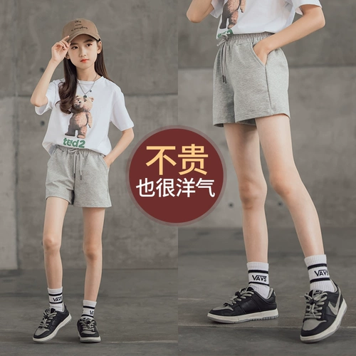 Шорты, тонкие штаны, летняя спортивная детская летняя одежда, коллекция 2023, в западном стиле, свободный крой