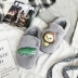 Dép cotton nữ mùa đông nam dày đế nhà mùa đông dễ thương trong nhà chống trượt mềm mại đôi giày lông sang trọng mùa đông - Trang chủ dép chống trượt nhà tắm Trang chủ