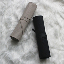 Makeup Brush Containing Bag Roll Bag Portable Style Folding Soft Leather Roll Style Makeup Brush Bag Empty Cover 10 Holes Containing