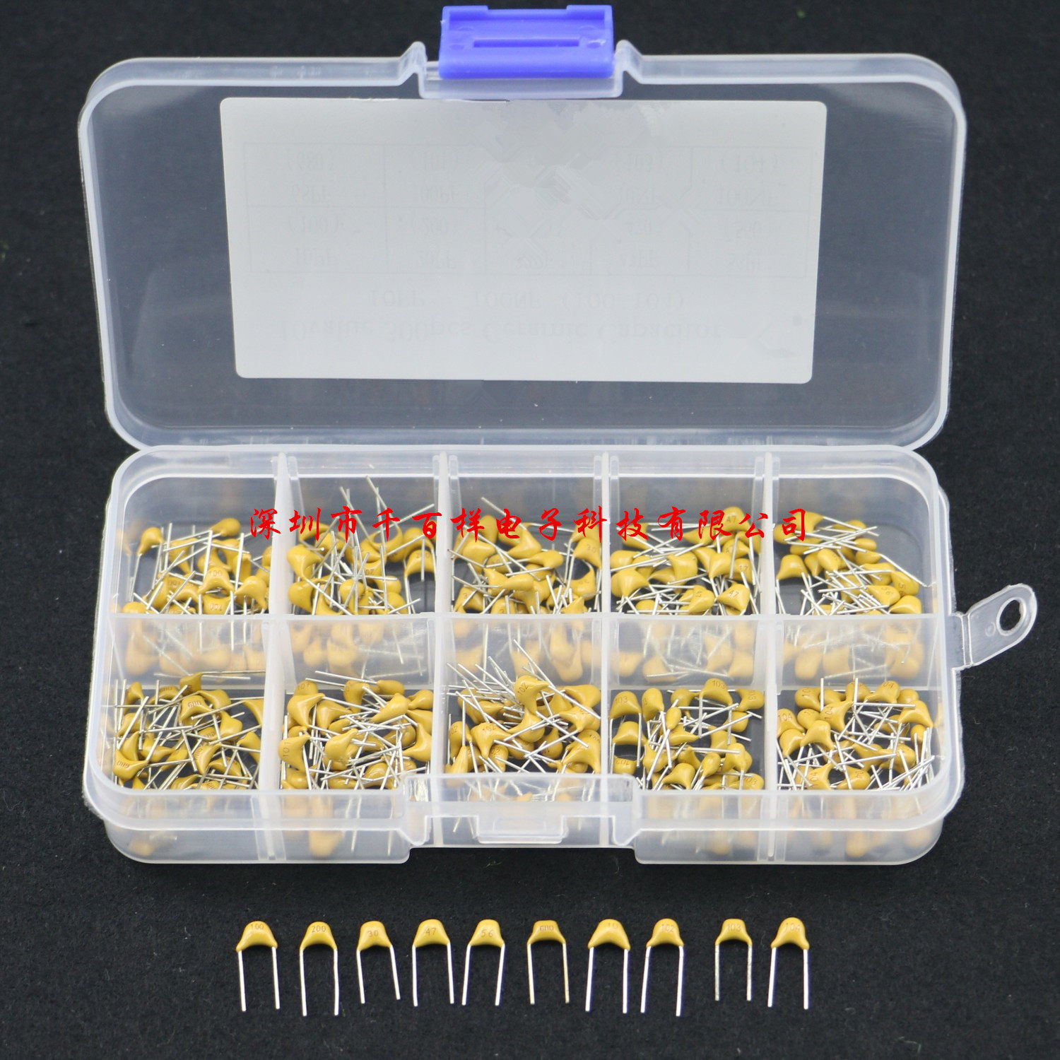 300pcs (10pf - 100nf) Monolithic Capacitor Set of 10 Specifications