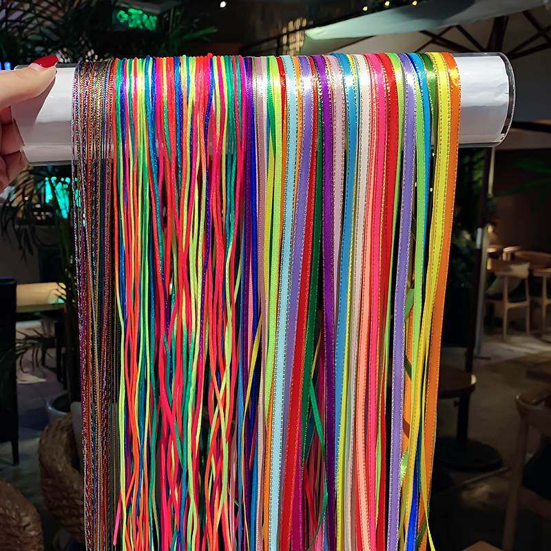 Childrens braids tie hair female colored thin hair take the