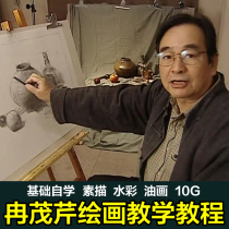 Ran Maoqin master still life plaster portrait watercolor sketch video tutorial art painting reference material Non
