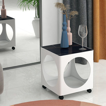 Nordic sofa side cabinet balcony small coffee table Bedside Table Rock board side corner simple modern go table multi-function