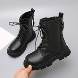 Martens, зимние утепленные детские удерживающие тепло короткие сапоги в английском стиле, в британском стиле