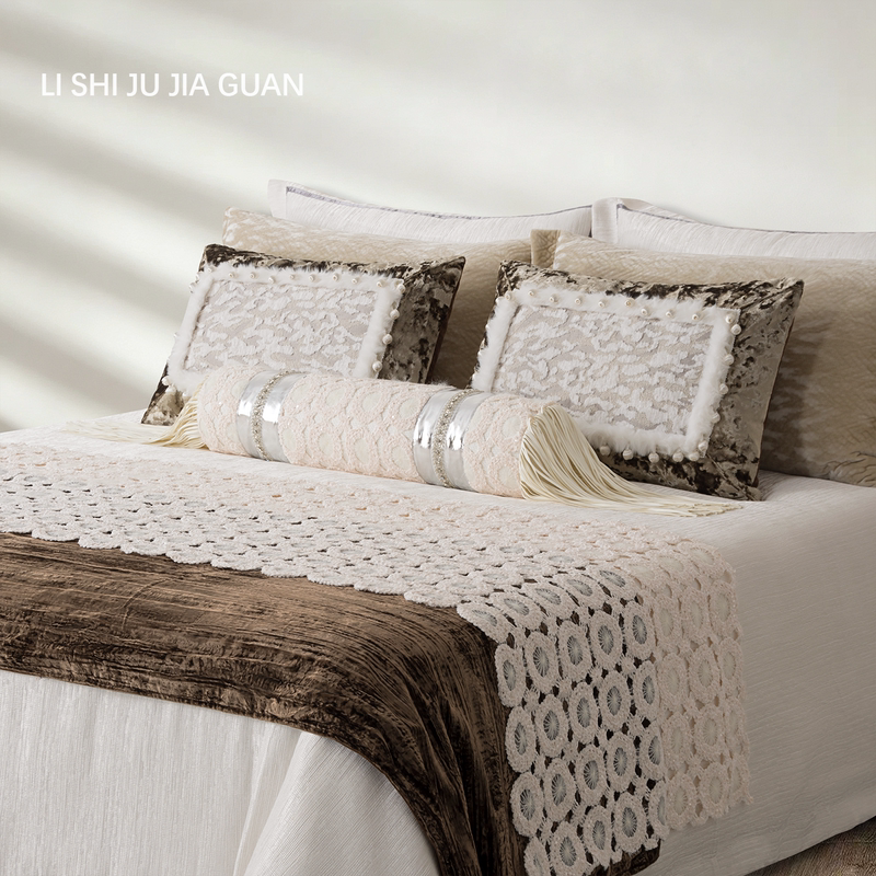 Li Shi【Liana】French-Style Light Luxury Multi-Piece Set for Model Rooms, Modern Light Luxury Decoration Design with Bedding Li Shi【Liana】French-Style Light Luxury Multi-Piece Set for Model Rooms, Modern Light Luxury Decoration Design with Bedding