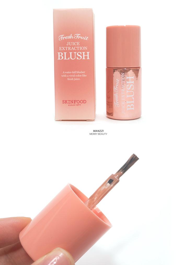 Da thực phẩm mới nghĩ da trái cây nước ép lỏng má hồng đỏ hạnh nhân cam 7g - Blush / Cochineal phấn má hồng hàn quốc
