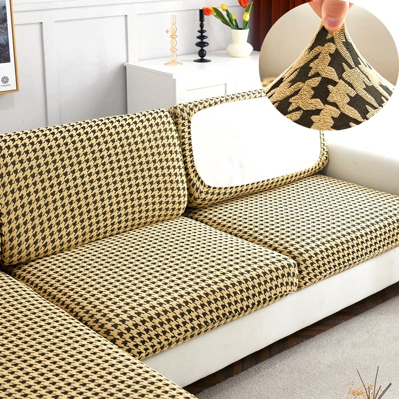 Thousand Birds Lattice loose sofa cover Hood Hat Full Bag Universal Season Red Wood Seat Cushion Sublid Cloth Backrest Headrests Light Lavish-Taobao