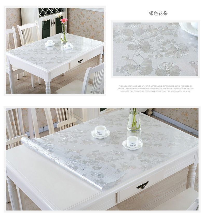 vải dày thảm bảng kính mềm tinh thể màu panel in pvc bảng nhựa bảng vải vải tùy chỉnh chống thấm nước - Khăn trải bàn khăn phủ bàn