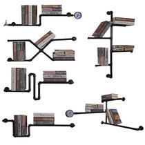 American Iron Art Loft Retro Plumbing Industrial Style Wall-mounted Wall Shelf Decoration Background Wall Shelf