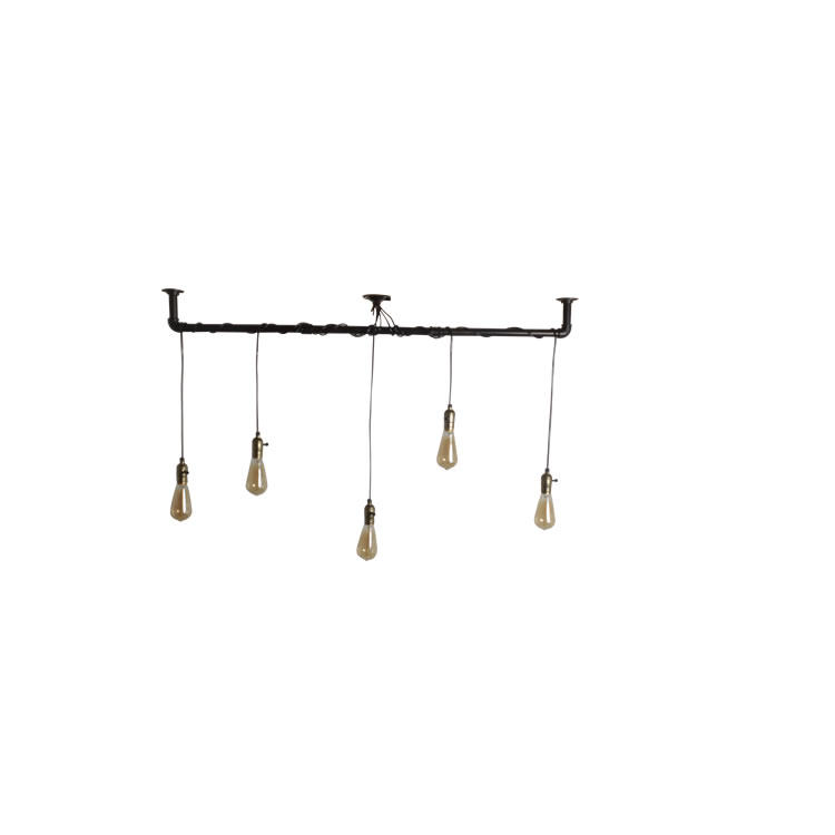 Custom retro water pipe bar pipe American industrial style loftKTV Li Kun shop multi-lamp seat chandelier ceiling lamp