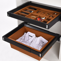 Friet Wardrobe Telescopic Trouser Rack Damping Cushion Push-and-pull Ornament Storage Box Classification Box Cloakroom Five Gold Accessories