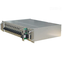 10 100M centralized fiber optic transceiver rack frame dual power supply 16 slots full 100 megabytes board card
