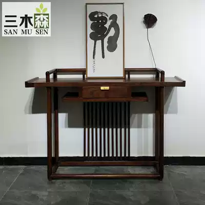 New Chinese-style porch cabinet Chinese antique article case Zen for Buddha table article case all solid wood Xuanbian table ornaments light luxury