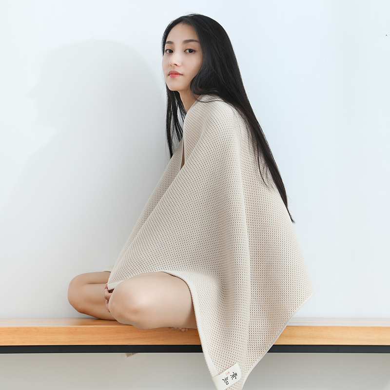 Cellular Bath Towels Home Pure Cotton Adult Male And Female Couples Speed Dry Soft Absorbent Mesh Red Large children All cotton thickened