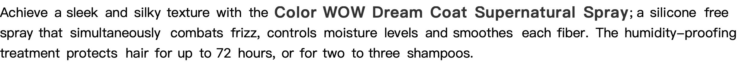 Шампунь 现货color wow dream coat anti-frizz 直发喷雾去毛躁50ml