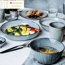  Rsemnia Japanese porcelain modern high-end light luxury creative tableware set Nordic simple dishes and dishes household