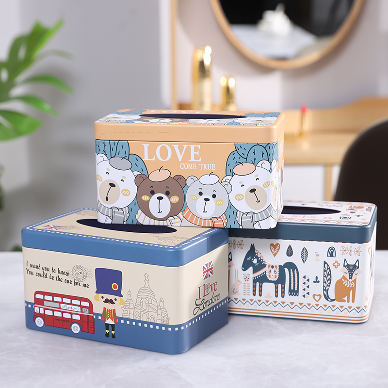 Car tissue box creative high-end car napkin box coffee table home powder room living room dining table toilet paper box