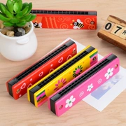 1-3 Gói Phim hoạt hình bằng gỗ 16 lỗ Harmonica Trẻ em Đồ chơi giáo dục sớm Bé Đồ dùng học tập sớm Harmonica Baby