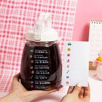 Drink Water Target Stickers One Day Drinking Water Volume Large Capacity Water Glasses Cute Kettle Big Belly Cup Time Scale Reminder Sticker