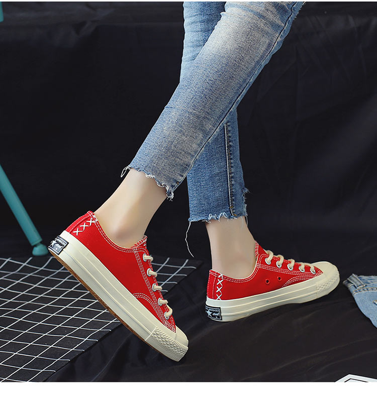 Ins super fire Harajuku ulzzang2018 giày vải sinh viên nữ phiên bản Hàn Quốc của giày thông thường phong cách Hồng Kông thoáng khí giầy thể thao