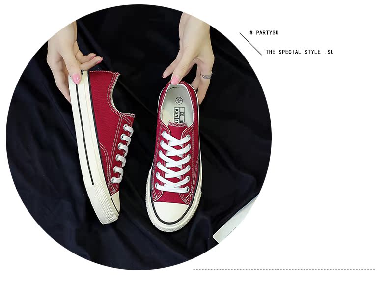 2018 cổ điển retro cổng gió giày vải sinh viên nữ giày sneaker nữ trắng