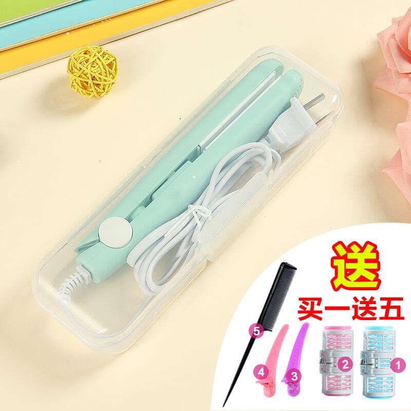 Cartoon mini hair straightener air straight roll dual-purpose straightening inner buckle small clamp plate large roll electric roll does not hurt hair