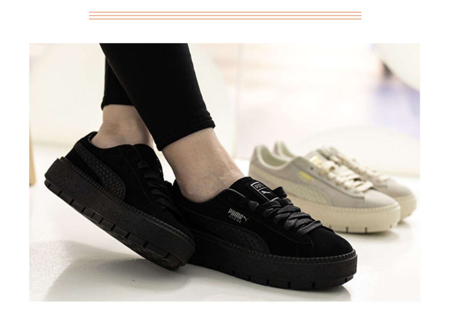 Giày nữ PUMA PUMA Giày đế bệt đế dày Rihanna Giày đế bệt cổ điển Giày cao gót PLATFORM 363559-02 - Dép / giày thường sneaker nam