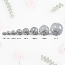 Light gray glass dome diy accessories accessories material Korean Bubble Ball single hole hollow ball ear pendant