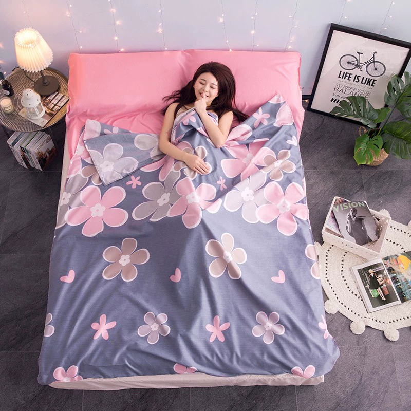 Du lịch qua túi ngủ bẩn trong các chuyến công tác chống bẩn chăn bông vệ sinh khách sạn du lịch túi ngủ cầm tay đôi - Túi ngủ